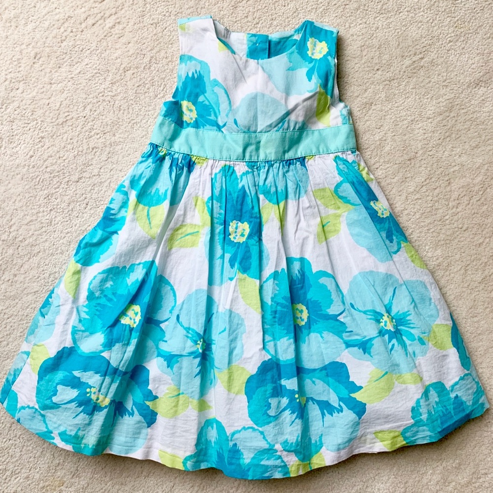 Gymboree blue and white floral dress.